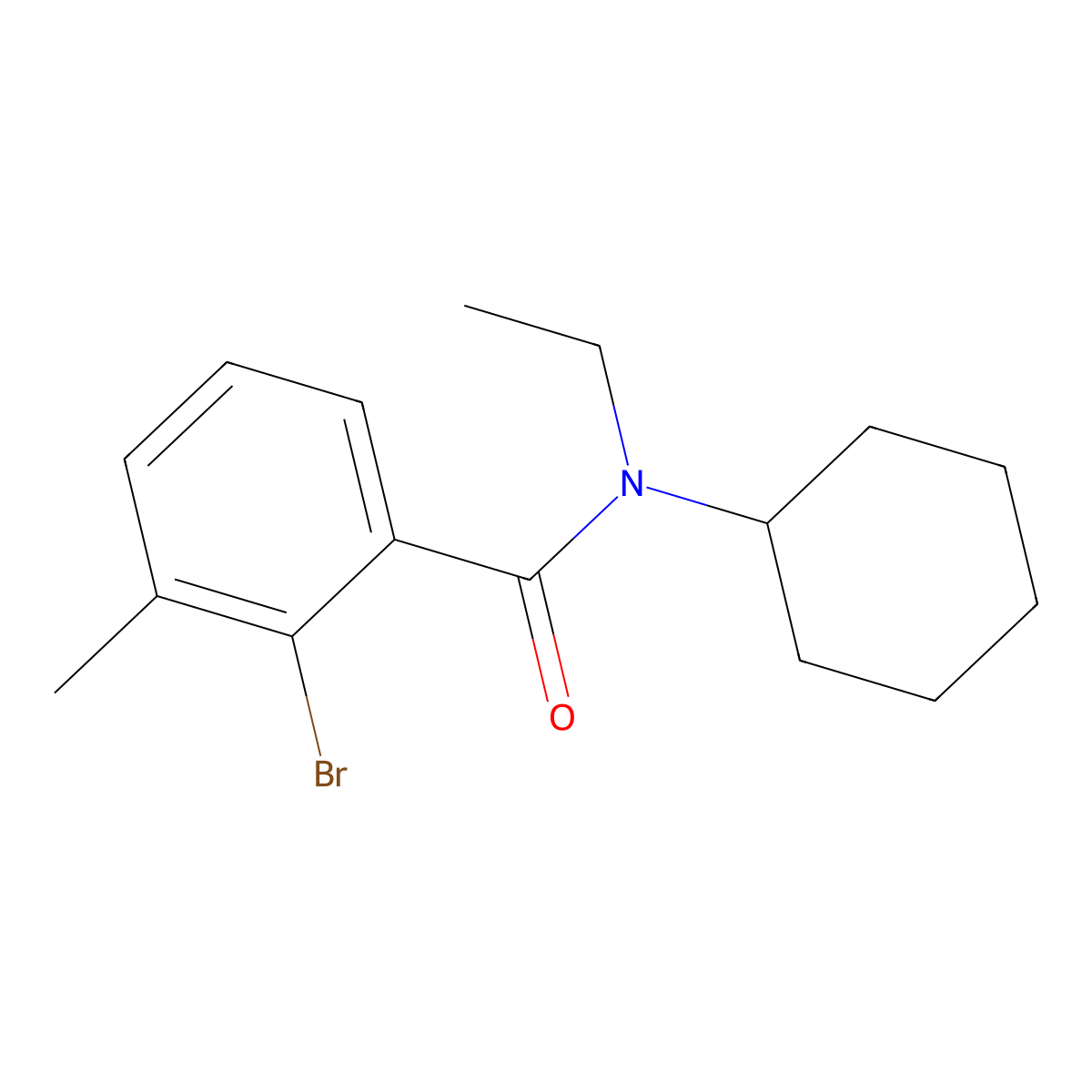 2-Bromo-N-cyclohexyl-N-ethyl-3-methylbenzamide molecular structure, CAS 1959085-24-5