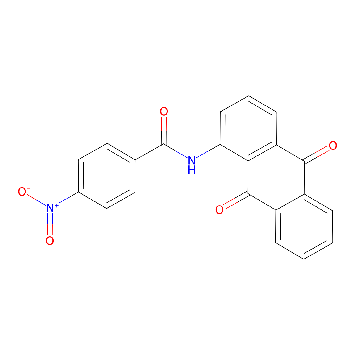 Benzamide, N-(9,10-dihydro-9,10-dioxo-1-anthracenyl)-4-nitro- molecular structure, CAS 19591-14-1