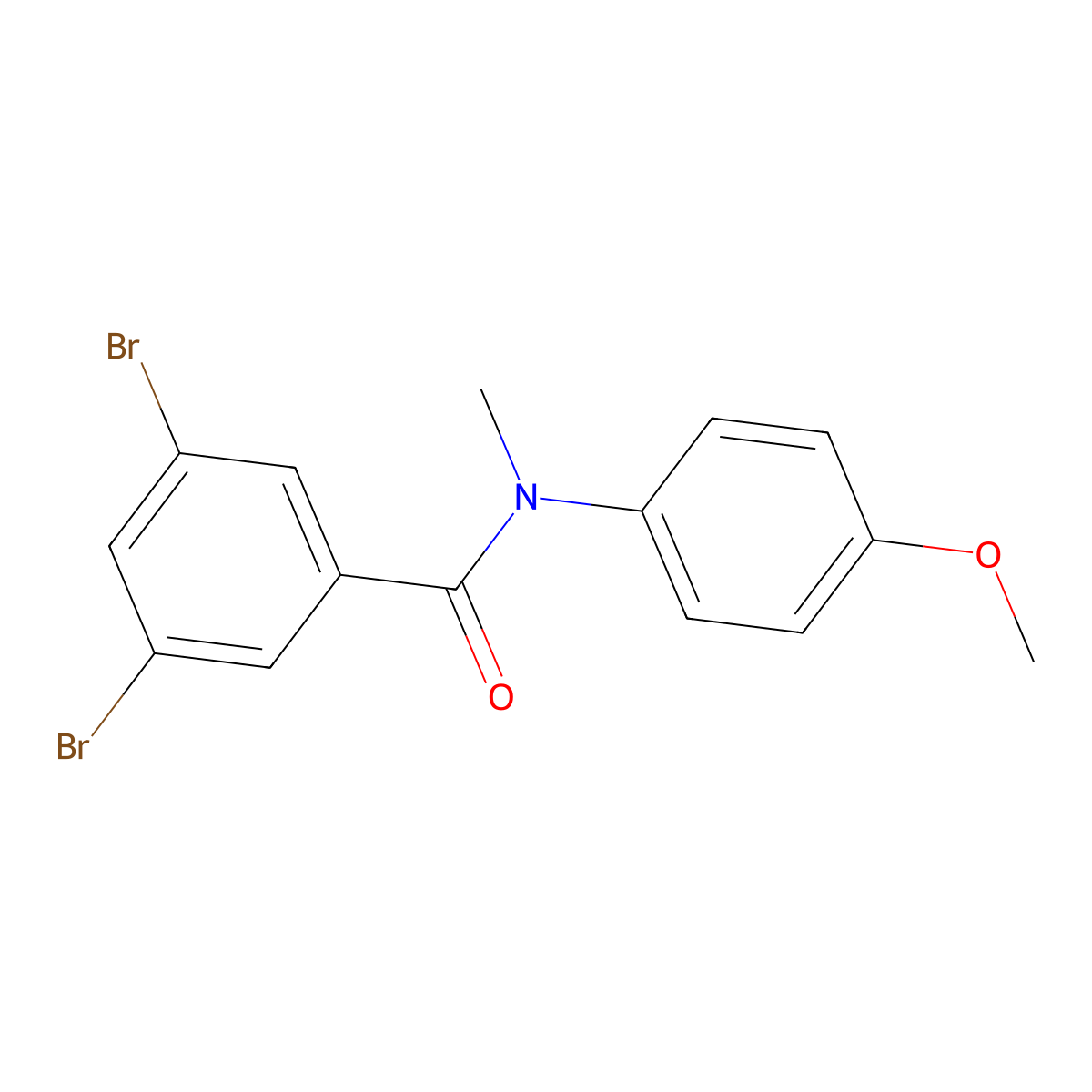 3,5-Dibromo-N-(4-methoxyphenyl)-N-methylbenzamide molecular structure, CAS 1959222-99-1