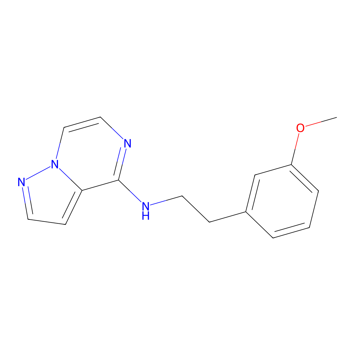 N-[2-(3-methoxyphenyl)ethyl]pyrazolo[1,5-a]pyrazin-4-amine molecular structure, CAS 1959238-97-1