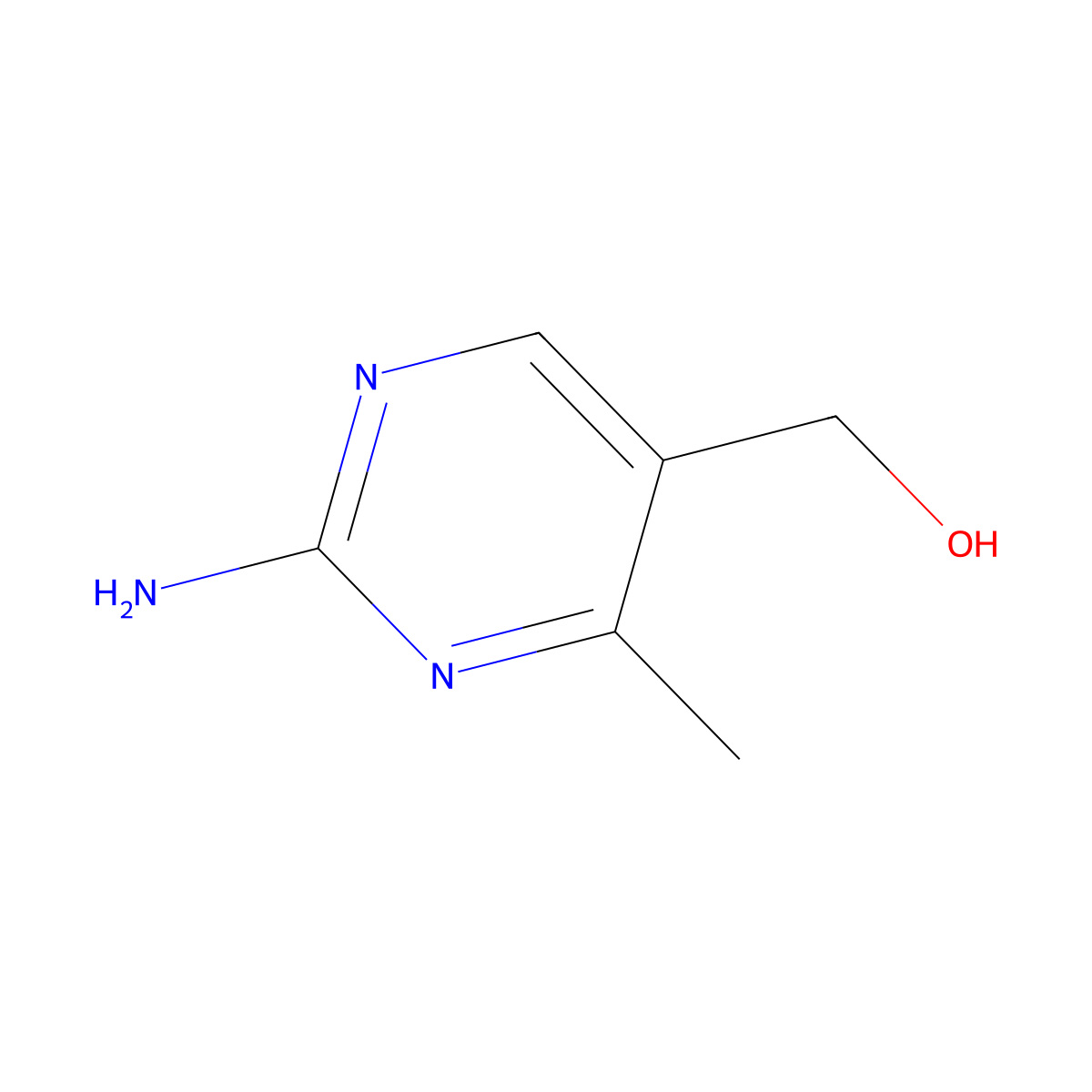 (2-Amino-4-methylpyrimidin-5-yl)methanol molecular structure, CAS 19594-44-6