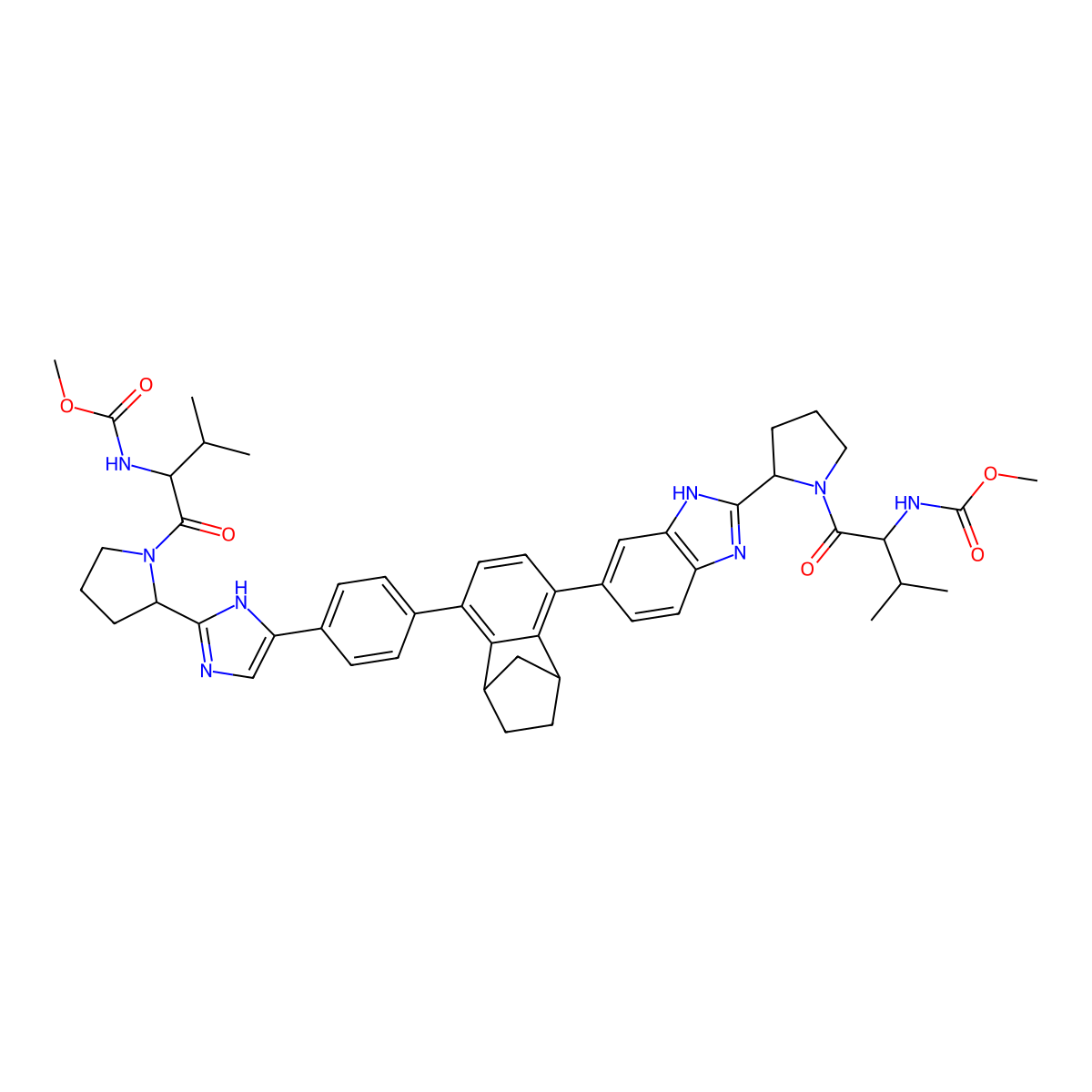 Yimitasvir molecular structure, CAS 1959593-23-7