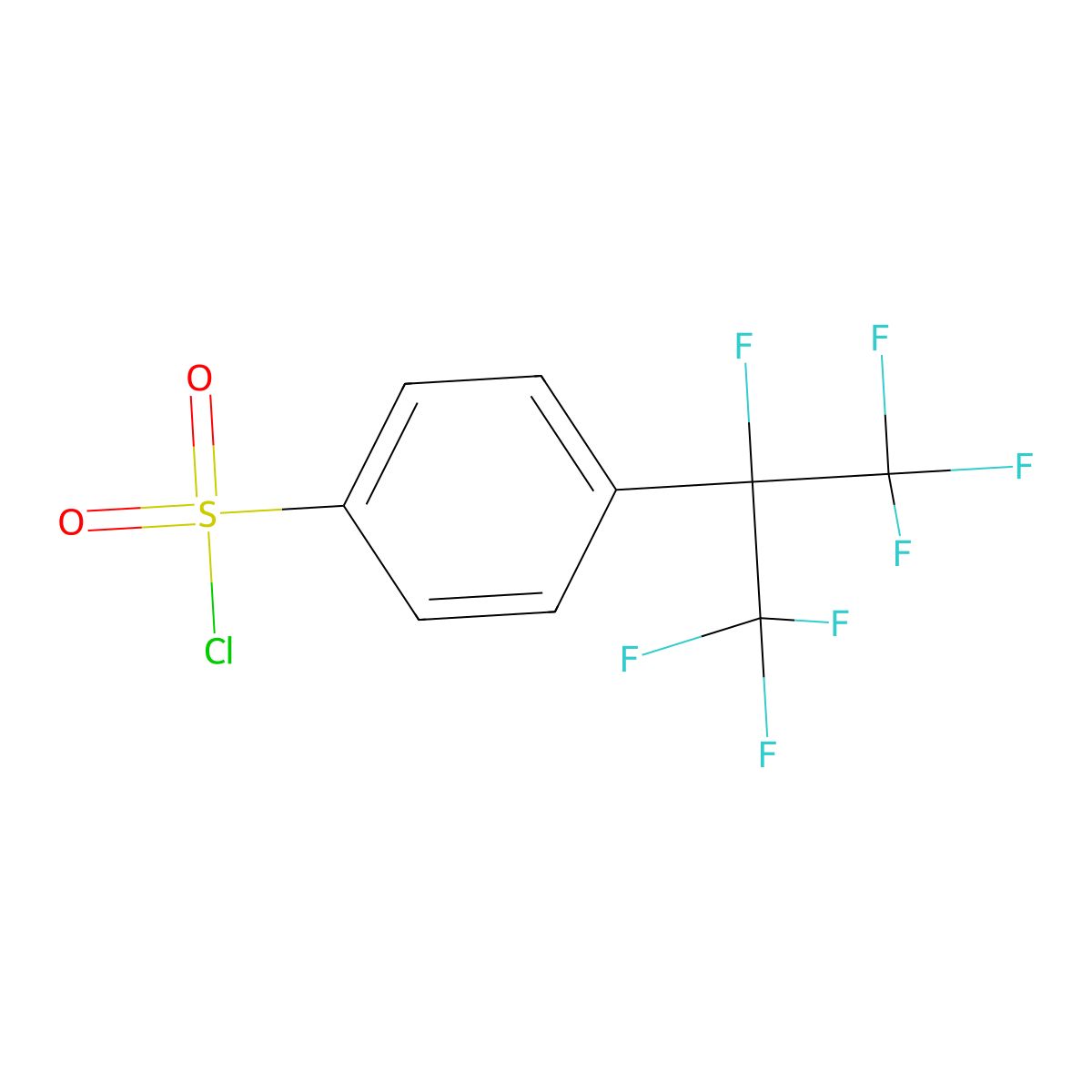 4-(Heptafluoropropan-2-yl)benzene-1-sulfonyl chloride molecular structure, CAS 1959608-04-8