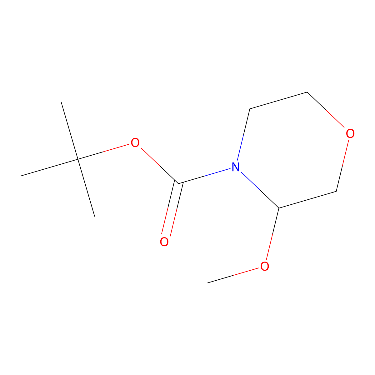 4-Boc-3-methoxy-morpholine molecular structure, CAS 195964-53-5