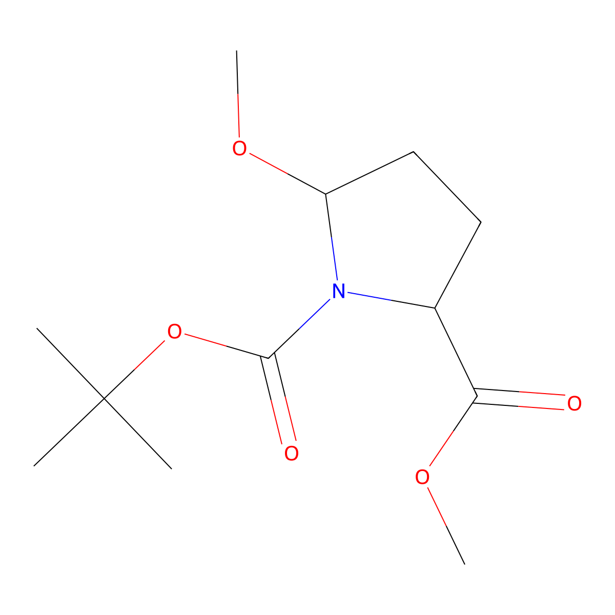 1-(1,1-Dimethylethyl) 2-methyl (2S)-5-methoxy-1,2-pyrrolidinedicarboxylate molecular structure, CAS 195964-54-6