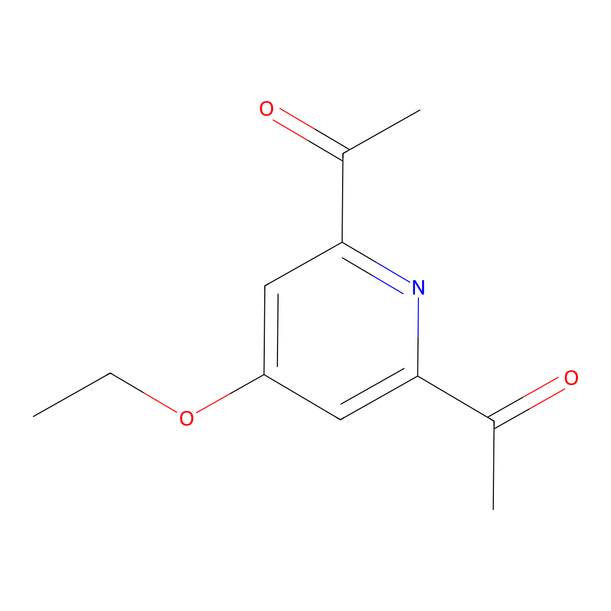 4-Ethoxy-2,6-diacetylpyridine molecular structure, CAS 195967-09-0
