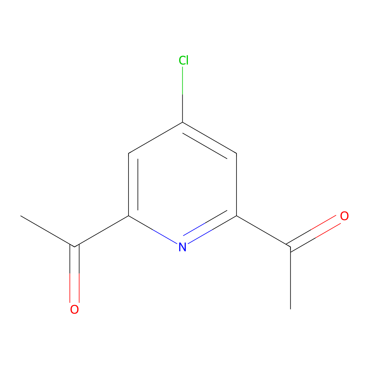 1-(6-Acetyl-4-chloropyridin-2-yl)ethan-1-one molecular structure, CAS 195967-10-3