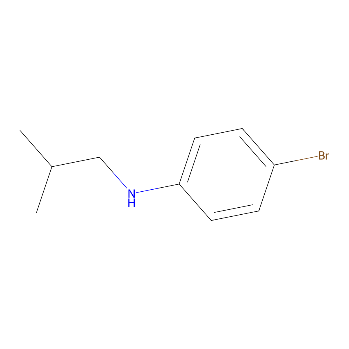4-Bromo-N-isobutylaniline molecular structure, CAS 195968-92-4