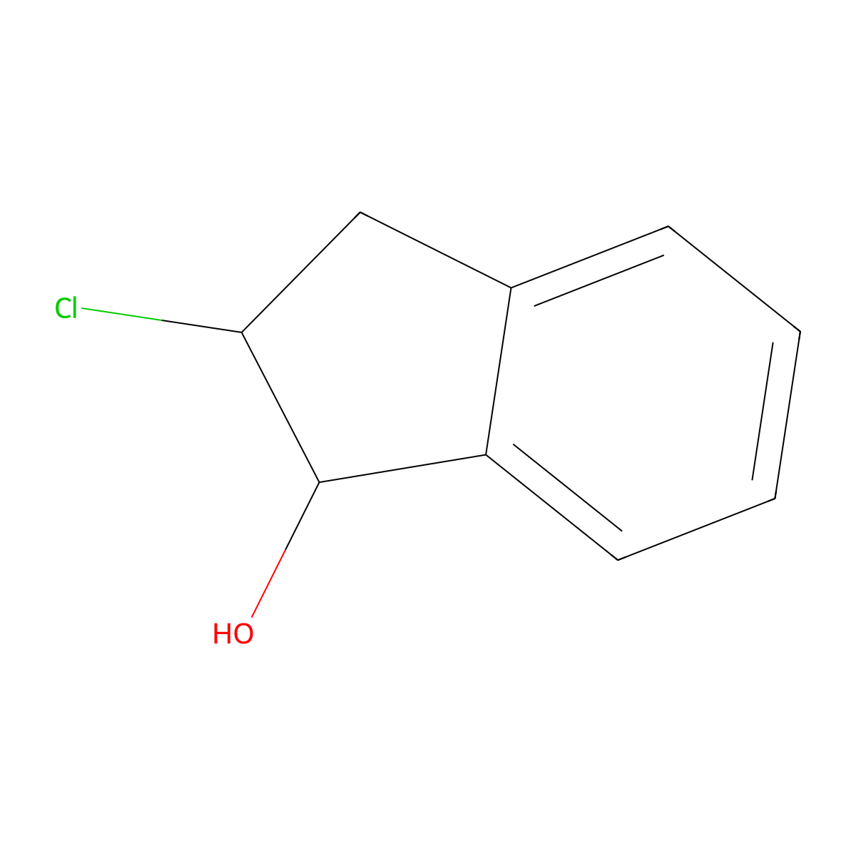 2-Chloro-2,3-dihydro-1h-inden-1-ol molecular structure, CAS 19598-01-7