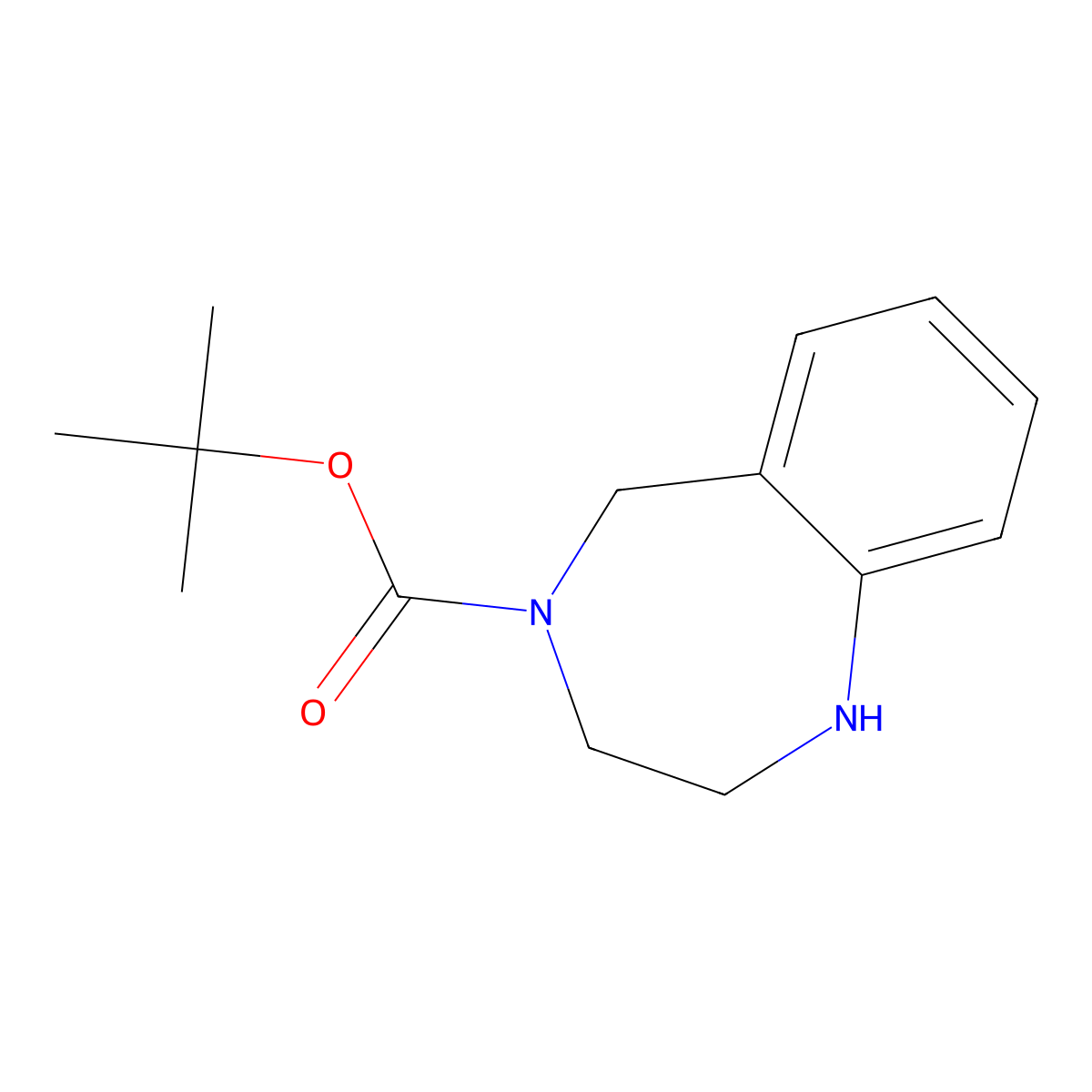1,2,3,5-Tetrahydro-benzo(e)(1,4)diazepine-4-carboxylic acid tert-butyl ester molecular structure, CAS 195983-63-2