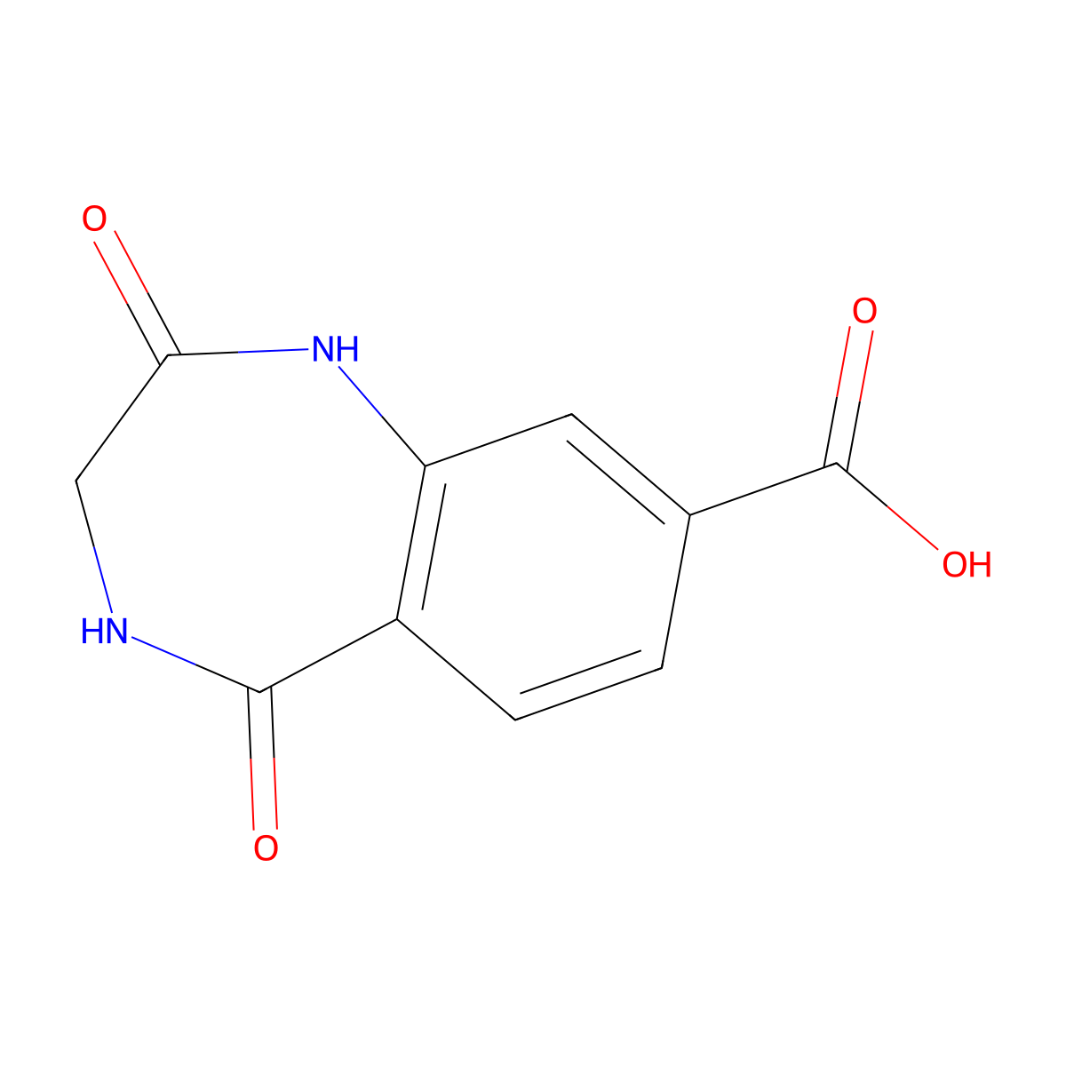2,5-Dioxo-2,3,4,5-tetrahydro-1H-benzo[e][1,4]diazepine-8-carboxylic acid molecular structure, CAS 195985-12-7