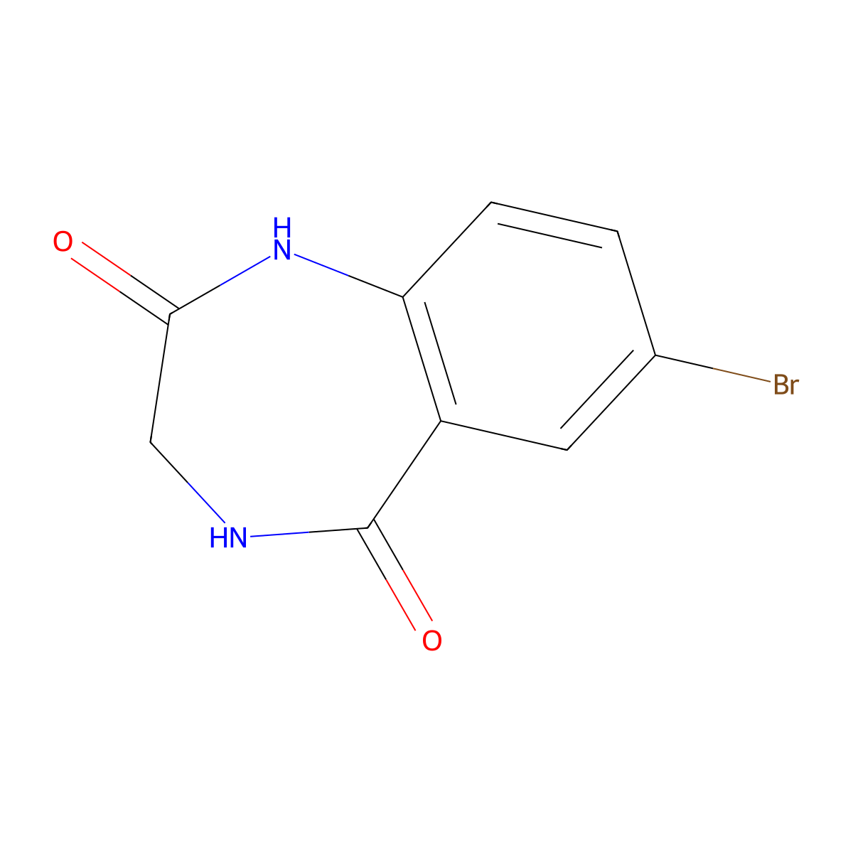 7-Bromo-3,4-dihydro-1H-benzo[e][1,4]diazepine-2,5-dione molecular structure, CAS 195986-74-4
