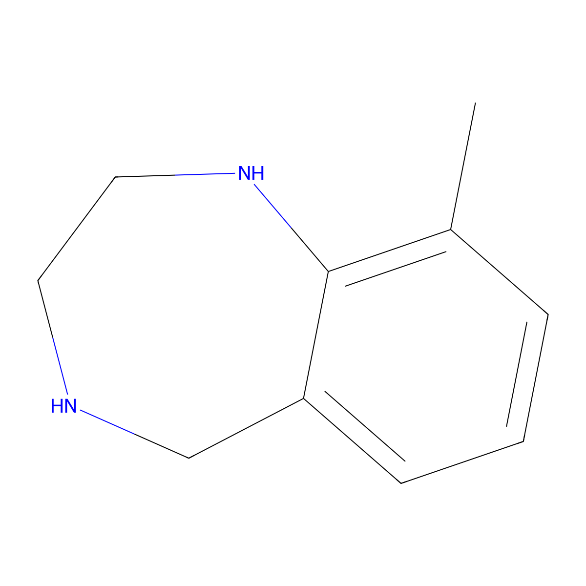 9-Methyl-2,3,4,5-tetrahydro-1H-benzo[e][1,4]diazepine molecular structure, CAS 195986-82-4