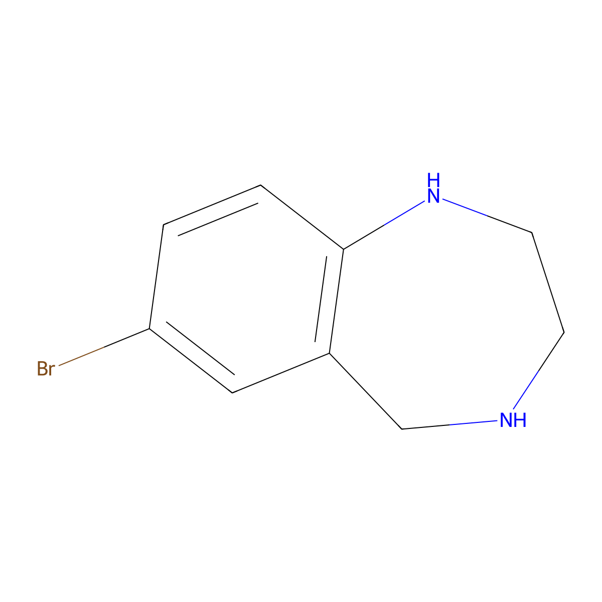 7-Bromo-2,3,4,5-tetrahydro-1H-benzo[e][1,4]diazepine molecular structure, CAS 195986-87-9