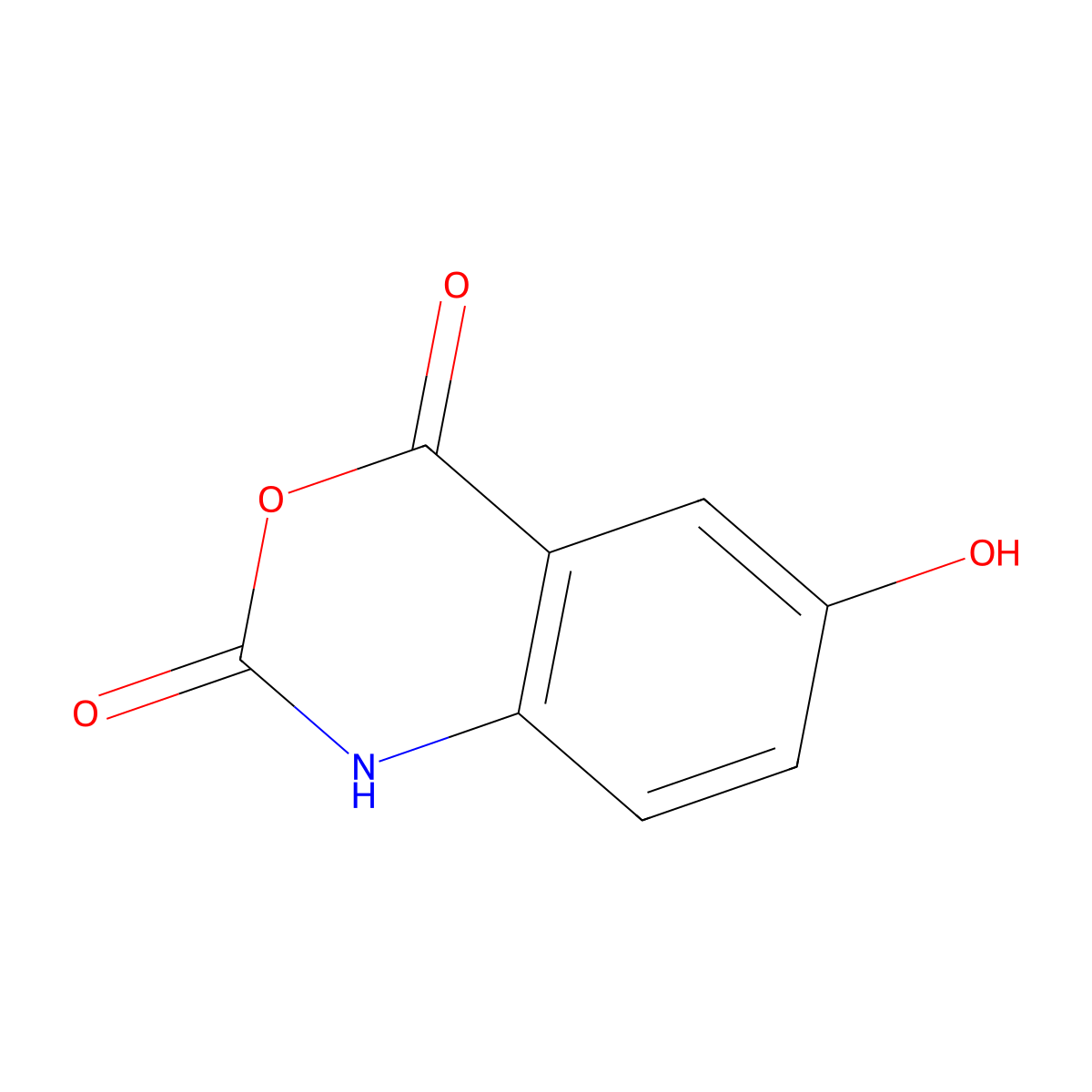 6-hydroxy-2,4-dihydro-1H-3,1-benzoxazine-2,4-dione molecular structure, CAS 195986-91-5