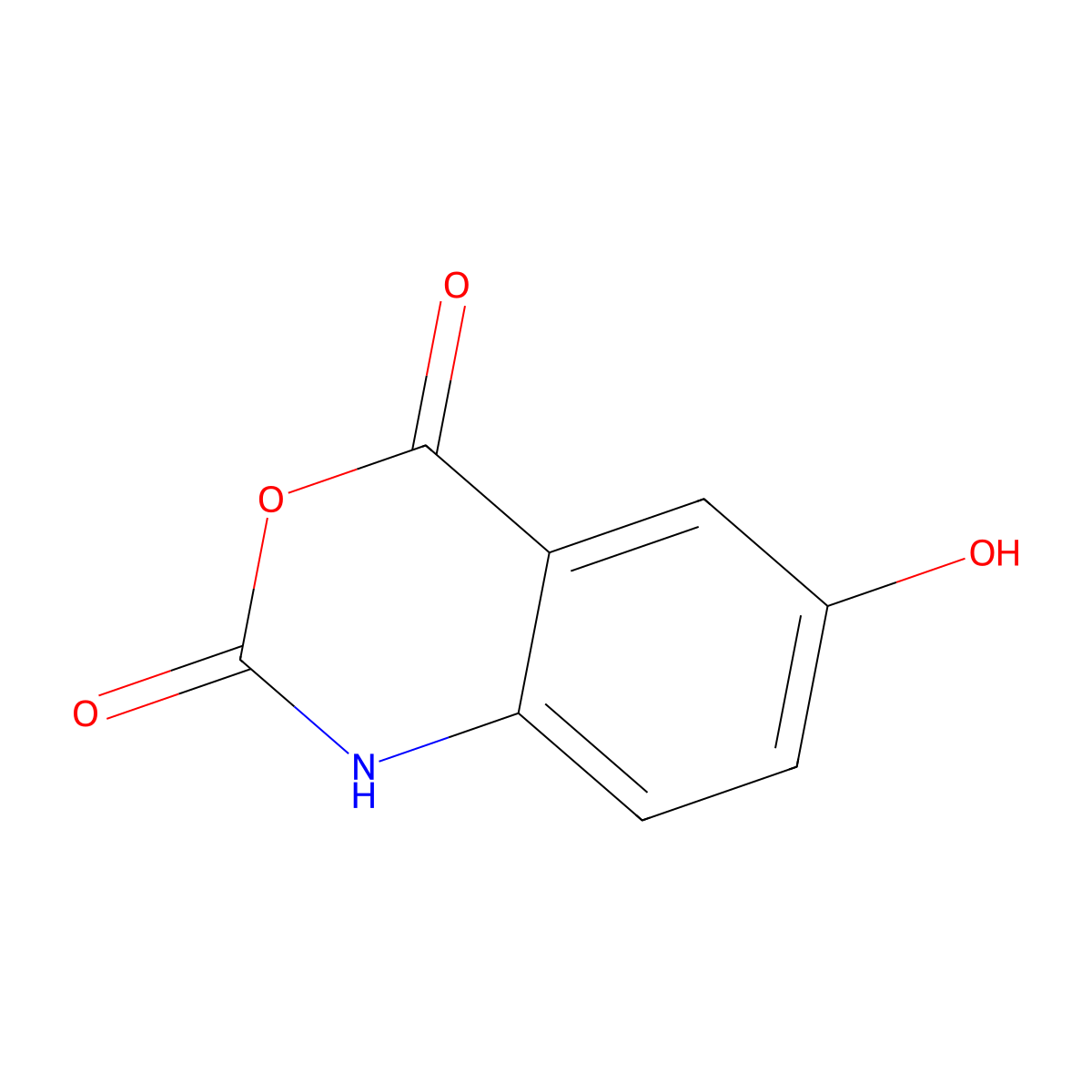 6-hydroxy-2,4-dihydro-1H-3,1-benzoxazine-2,4-dione molecular structure, CAS 195986-91-5