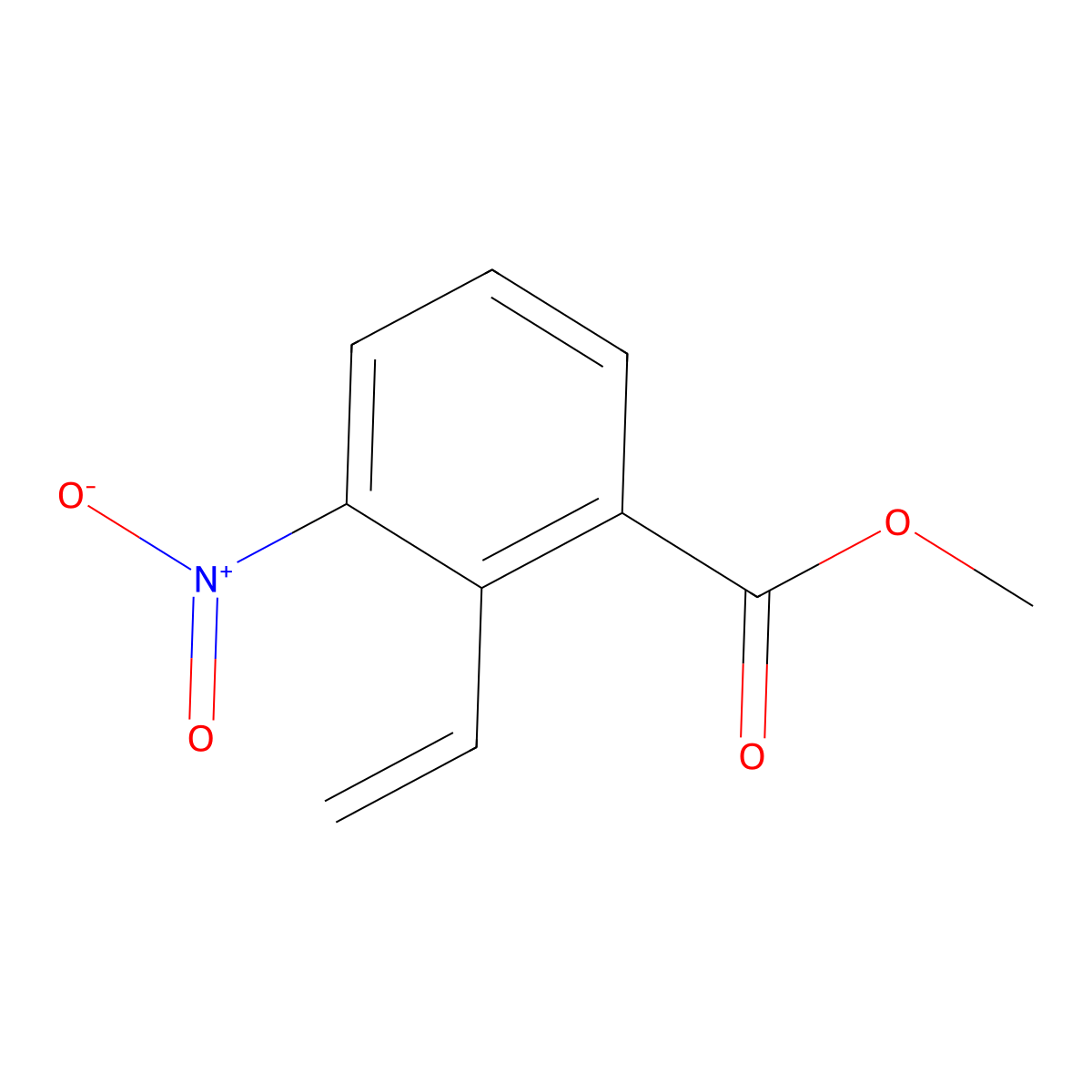 Methyl 2-ethenyl-3-nitrobenzoate molecular structure, CAS 195992-04-2
