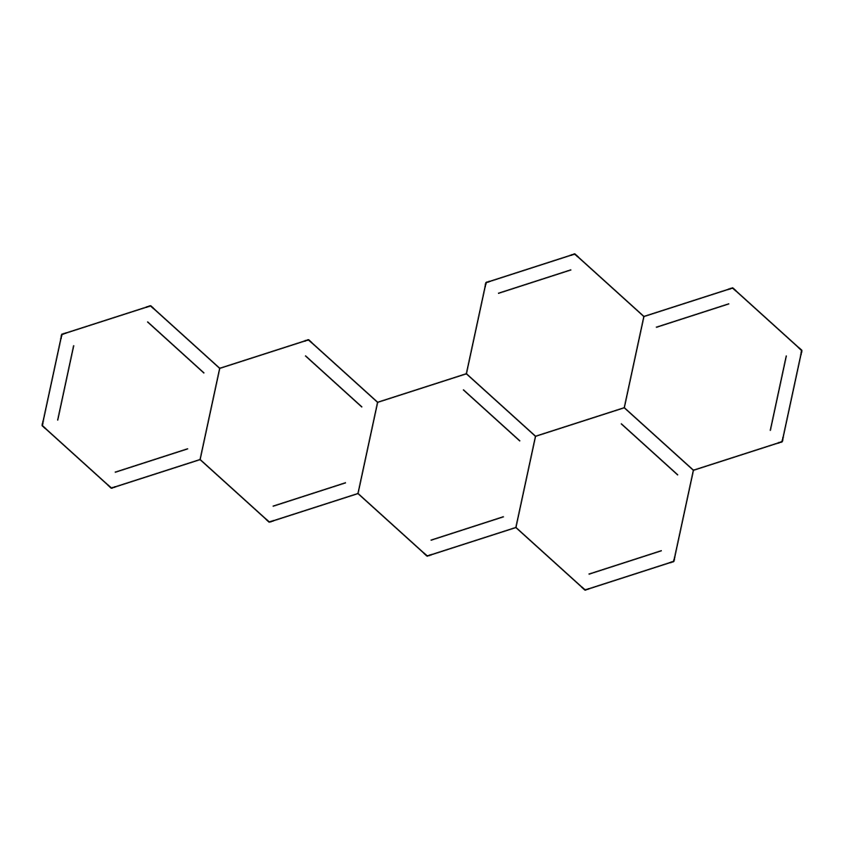 Naphtho(2,3-a)pyrene molecular structure, CAS 196-42-9