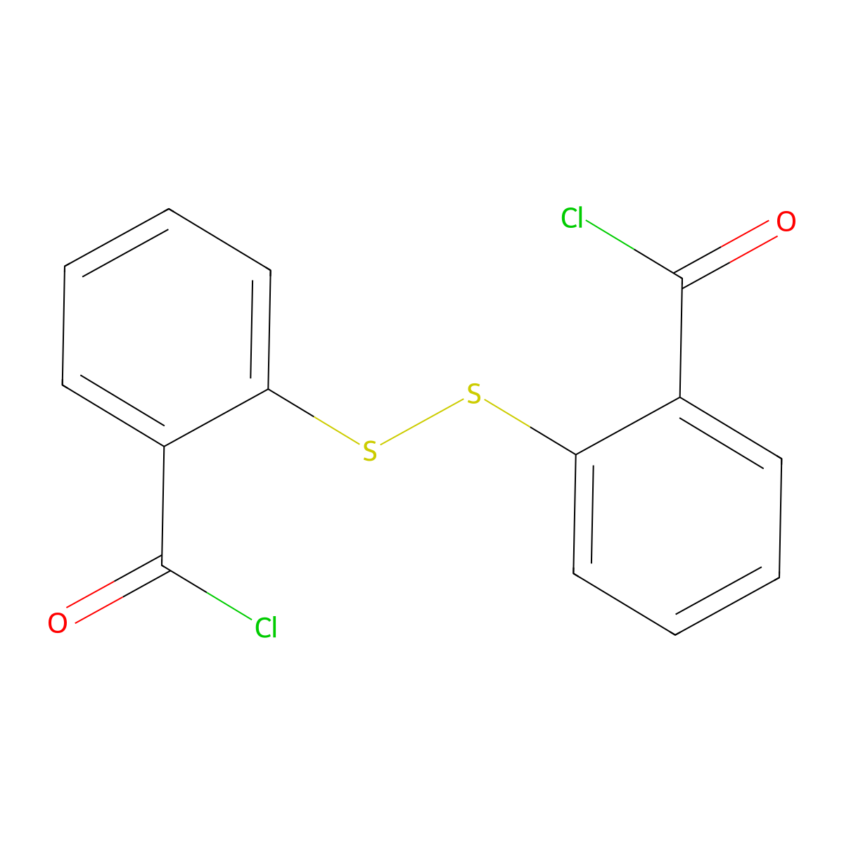 2,2'-Dithiodibenzoyl chloride molecular structure, CAS 19602-82-5
