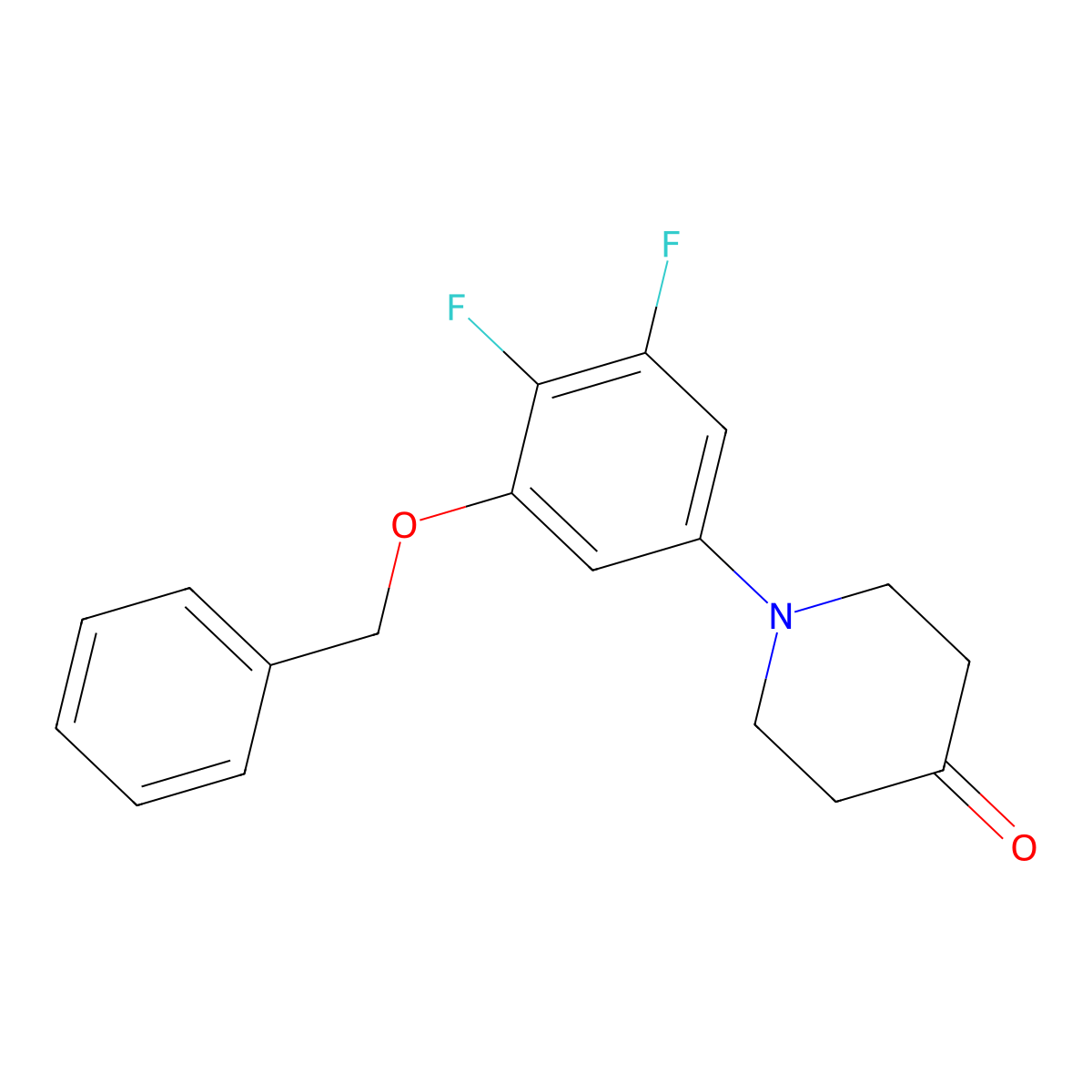 1-(3-(Benzyloxy)-4,5-difluorophenyl)piperidin-4-one molecular structure, CAS 1960390-87-7