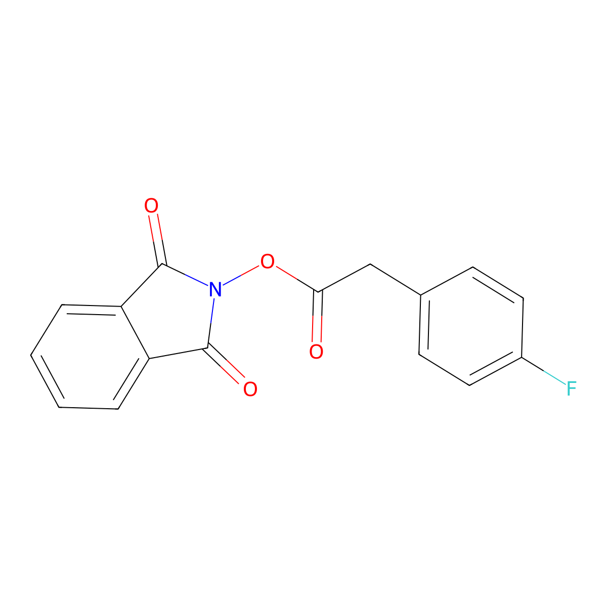 1,3-dioxo-2,3-dihydro-1H-isoindol-2-yl 2-(4-fluorophenyl)acetate molecular structure, CAS 1960404-19-6