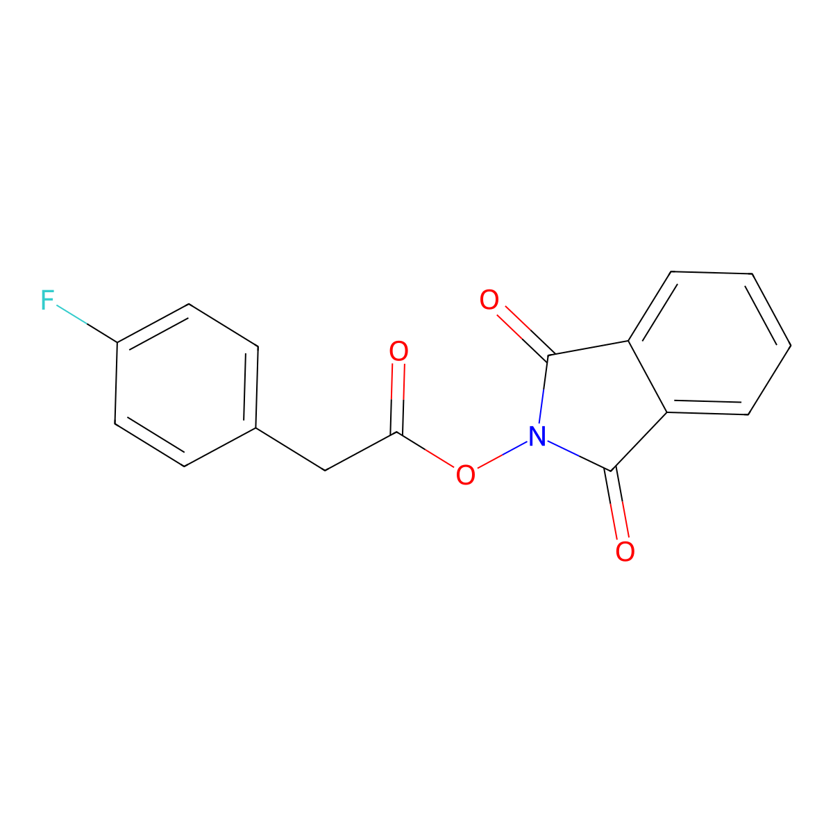 1,3-dioxo-2,3-dihydro-1H-isoindol-2-yl 2-(4-fluorophenyl)acetate molecular structure, CAS 1960404-19-6