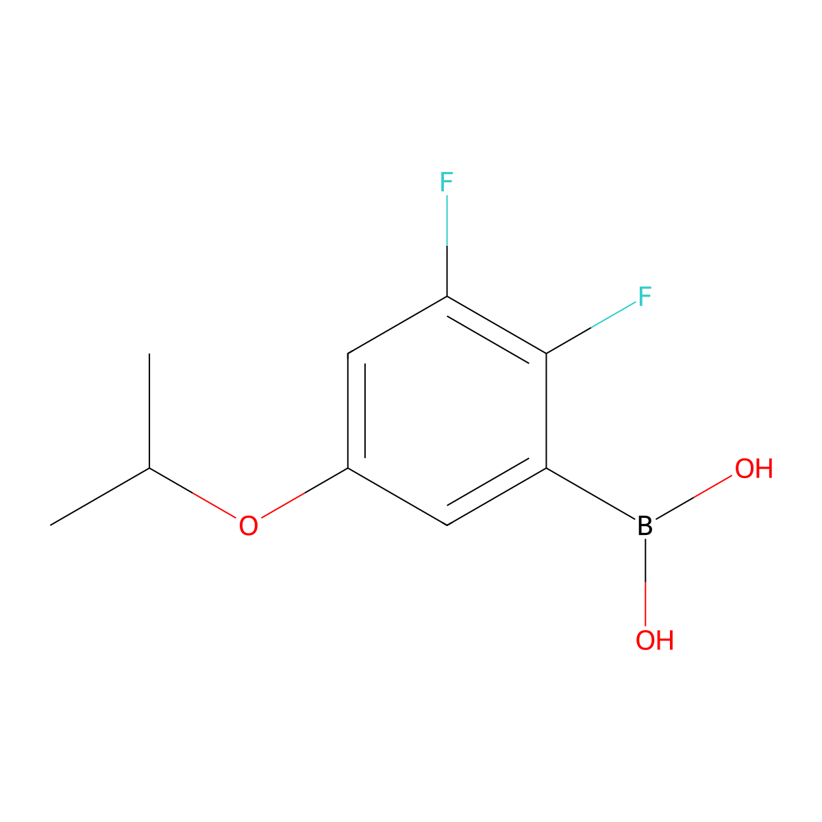 (2,3-Difluoro-5-isopropoxyphenyl)boronic acid molecular structure, CAS 1960405-52-0