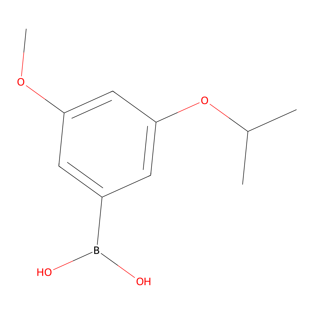 3-Isopropoxy-5-methoxyphenylboronic acid molecular structure, CAS 1960406-10-3