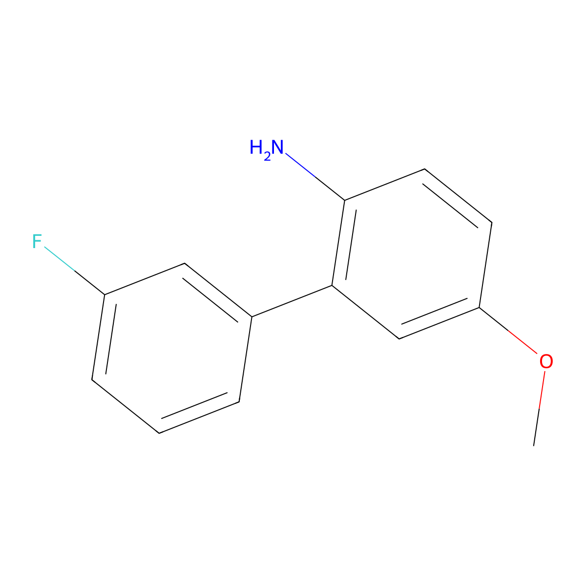 3'-Fluoro-5-methoxy-[1,1'-biphenyl]-2-amine molecular structure, CAS 1960417-14-4