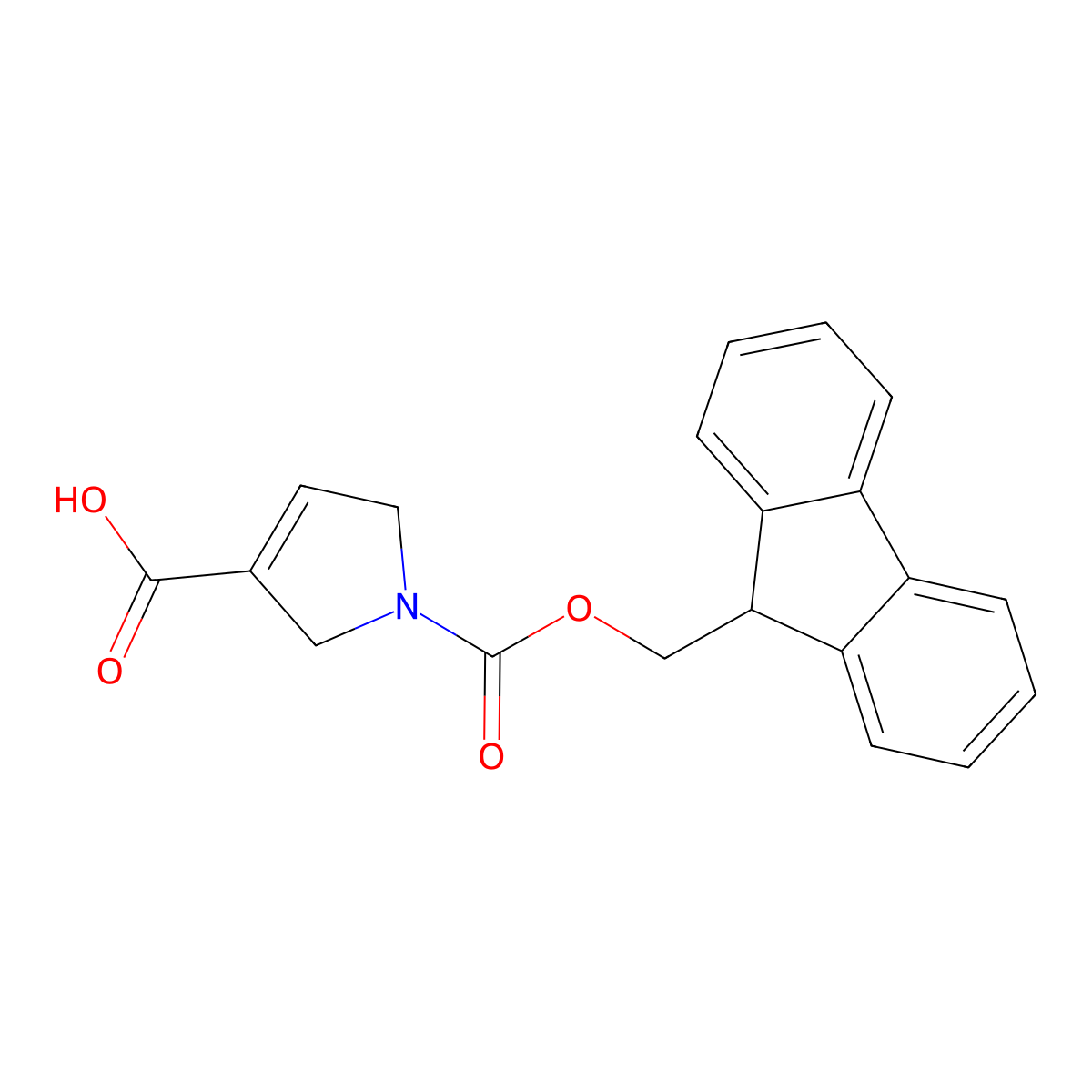 1-{[(9H-fluoren-9-yl)methoxy]carbonyl}-2,5-dihydro-1H-pyrrole-3-carboxylic acid molecular structure, CAS 1960436-83-2