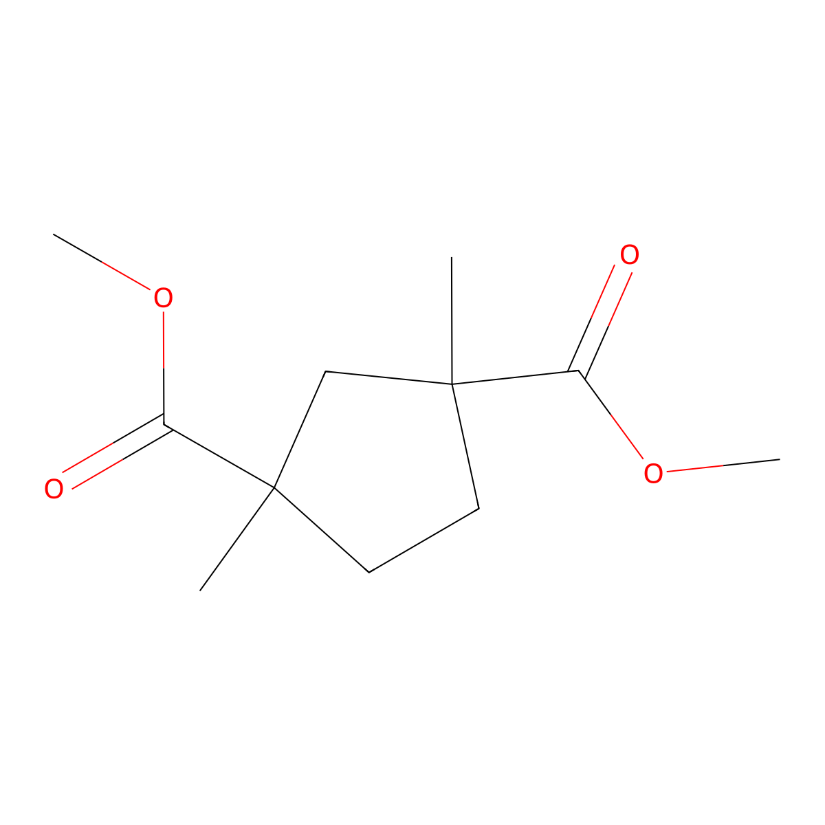 Dimethyl 1,3-dimethylcyclopentane-1,3-dicarboxylate molecular structure, CAS 1960487-55-1