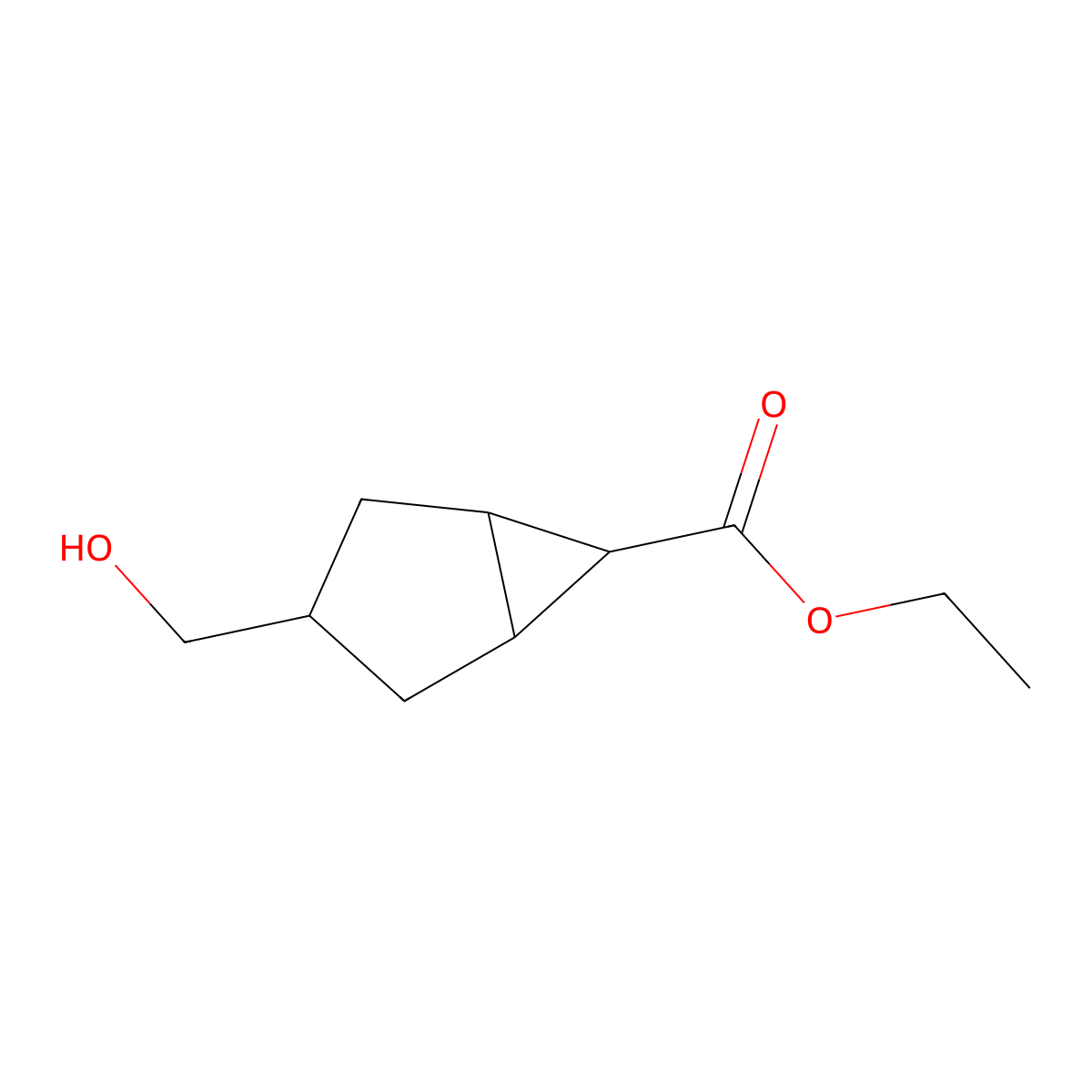Ethyl 3-(hydroxymethyl)bicyclo[3.1.0]hexane-6-carboxylate molecular structure, CAS 1960487-99-3
