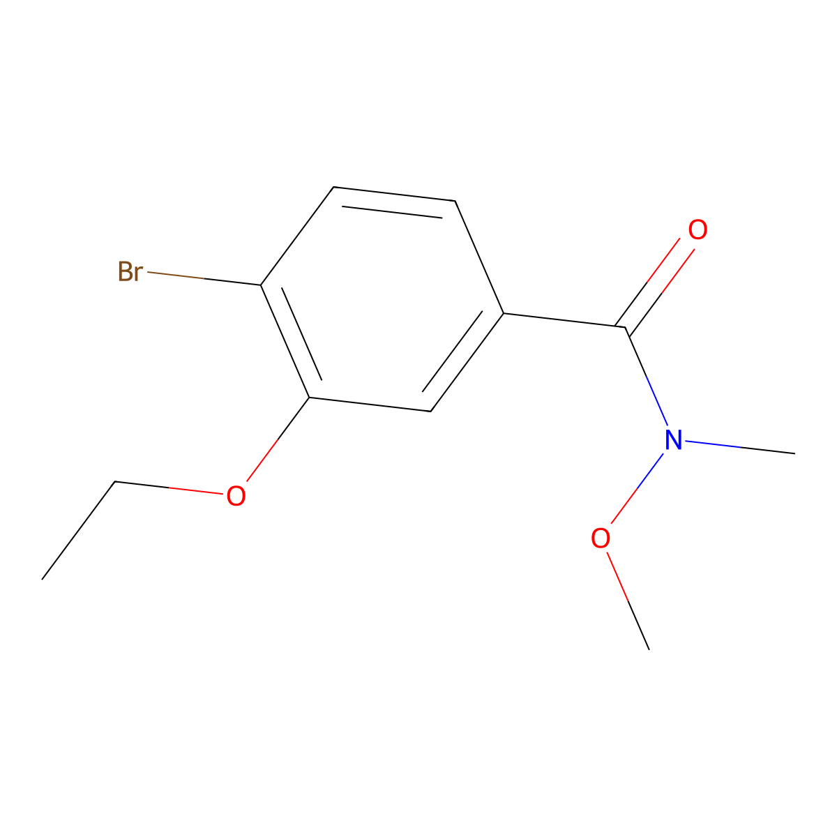 Benzamide, 4-bromo-3-ethoxy-N-methoxy-N-methyl- molecular structure, CAS 1960488-12-3