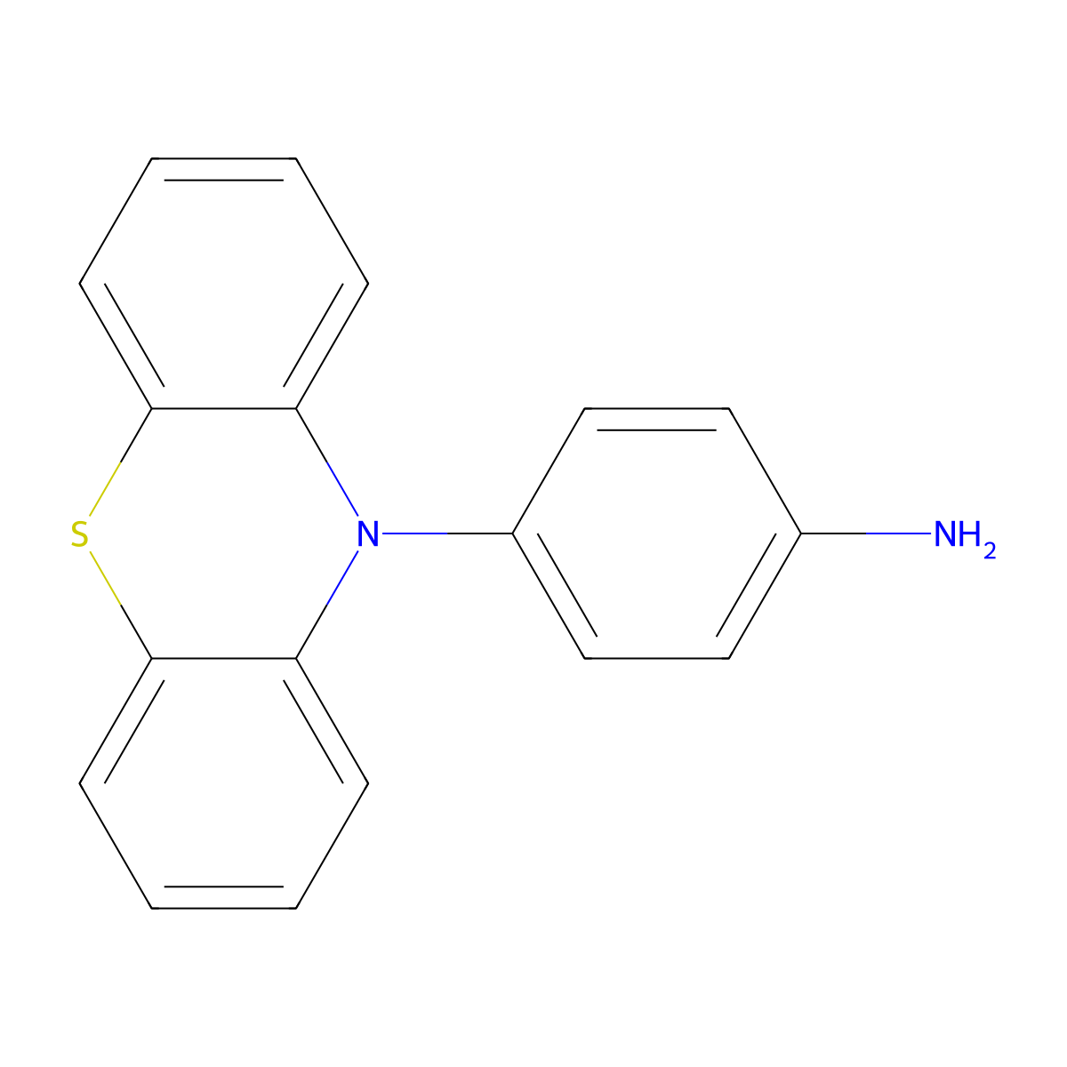 4-(10H-Phenothiazin-10-yl)aniline molecular structure, CAS 19606-95-2