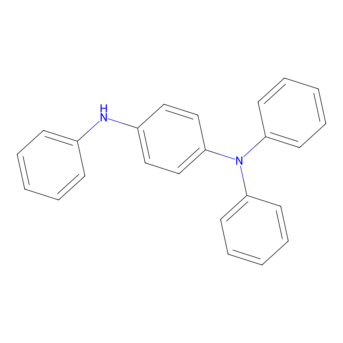 N,N,N'-triphenyl-4-phenylenediamine molecular structure, CAS 19606-98-5