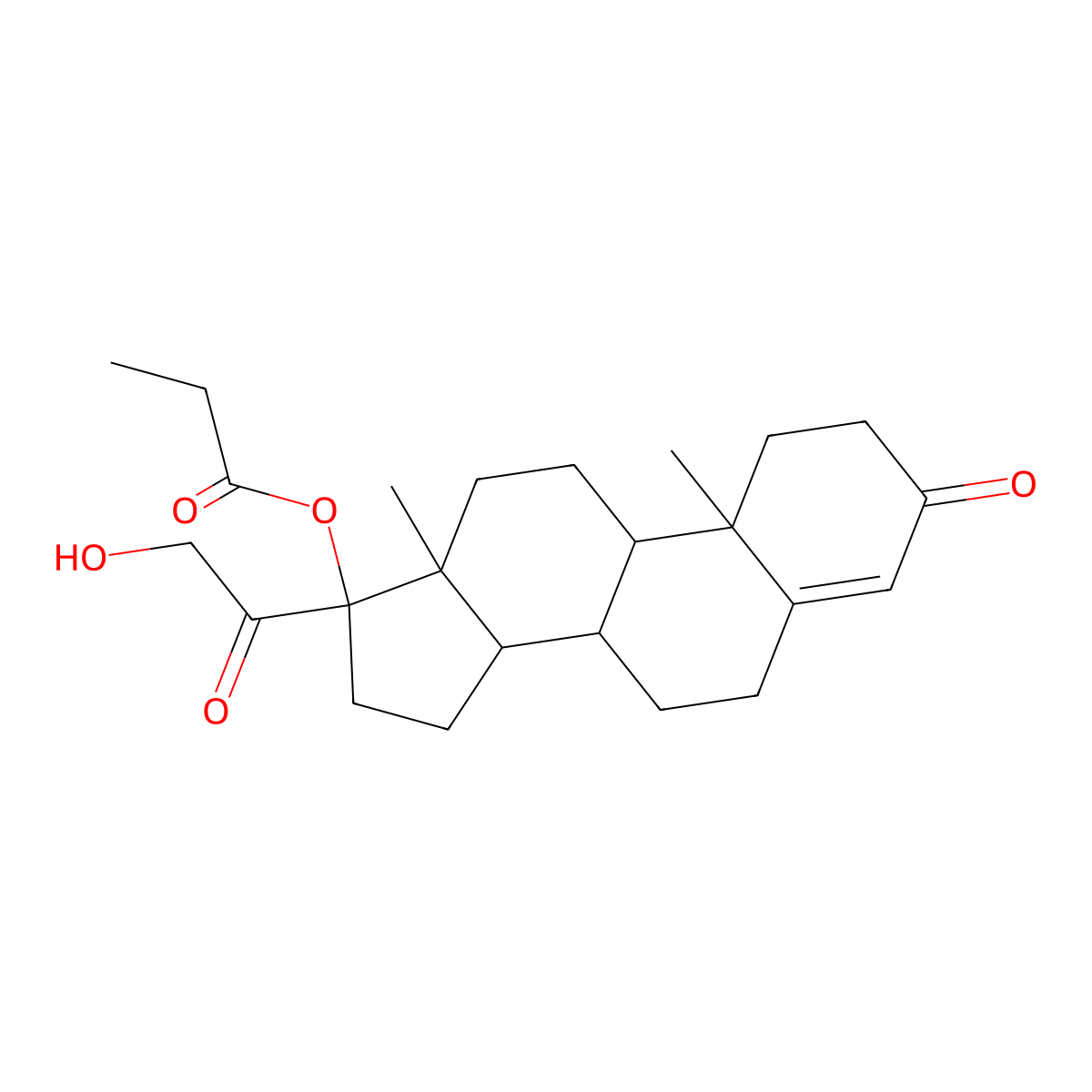 Clascoterone molecular structure, CAS 19608-29-8