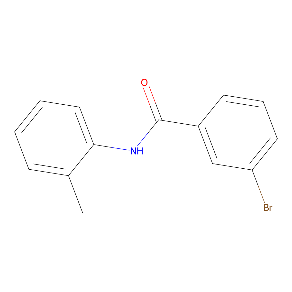 3-bromo-N-(2-methylphenyl)benzamide molecular structure, CAS 196081-95-5