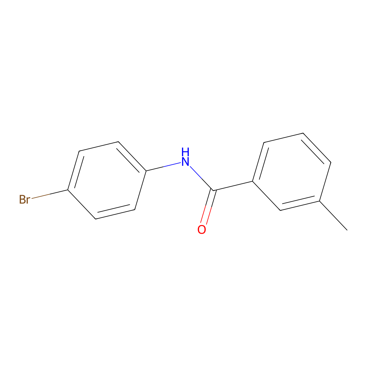 N-(4-bromophenyl)-3-methylbenzamide molecular structure, CAS 196081-96-6