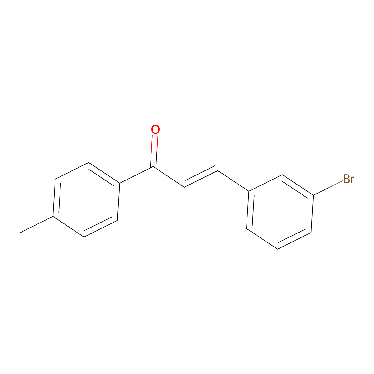3-(3-Bromophenyl)-1-(4-methylphenyl)-2-propen-1-one molecular structure, CAS 196081-97-7