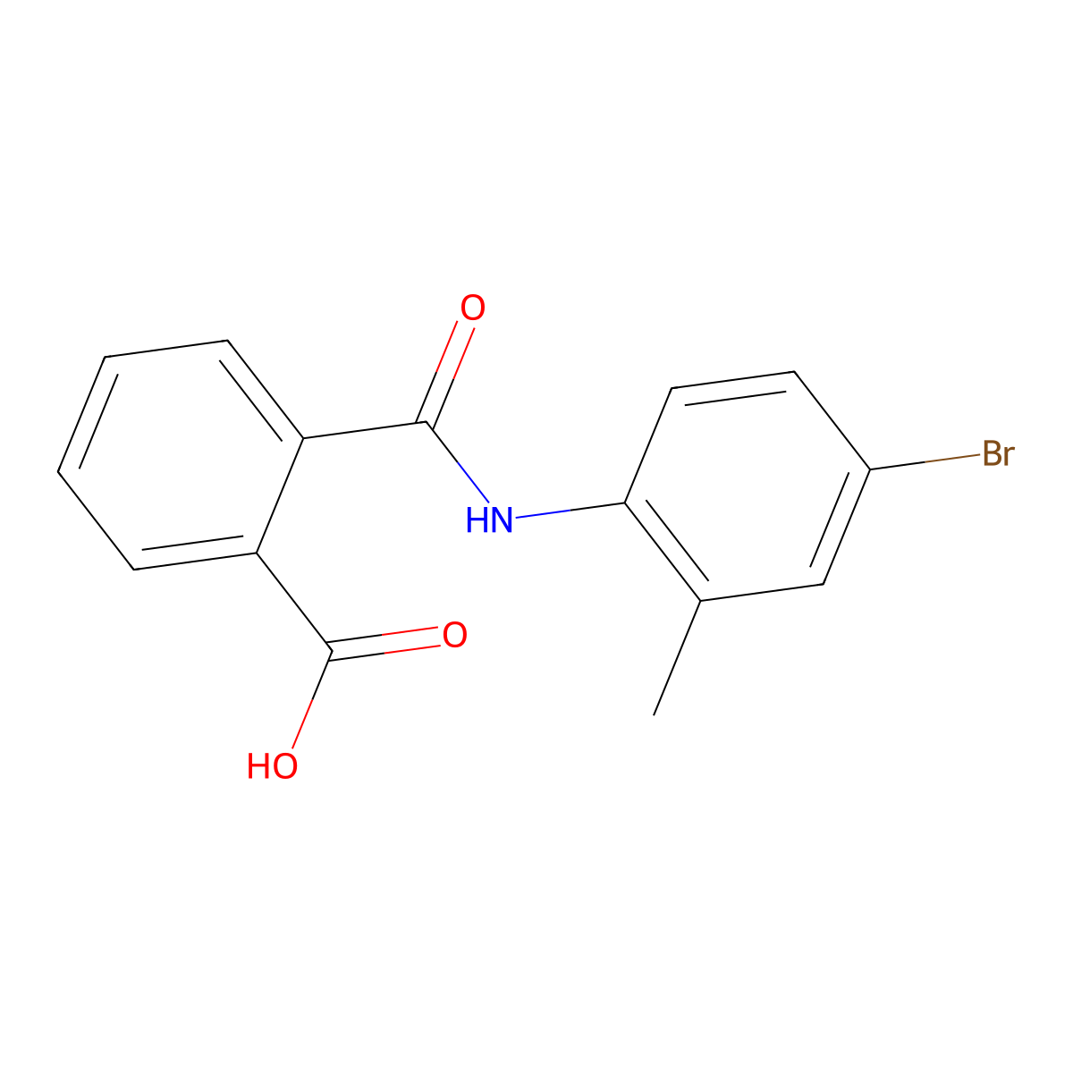 2-[(4-Bromo-2-methylphenyl)carbamoyl]benzoic acid molecular structure, CAS 196082-30-1