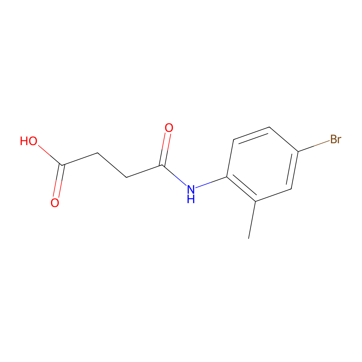 4-((4-Bromo-2-methylphenyl)amino)-4-oxobutanoic acid molecular structure, CAS 196082-34-5