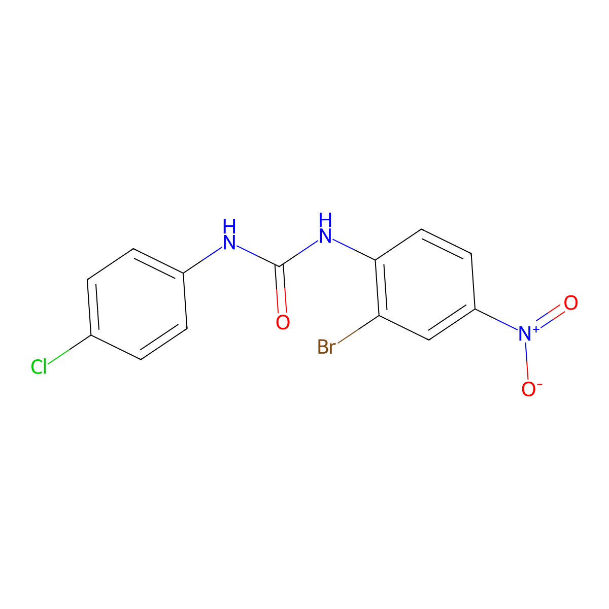1-(2-Bromo-4-nitrophenyl)-3-(4-chlorophenyl)urea molecular structure, CAS 196082-60-7