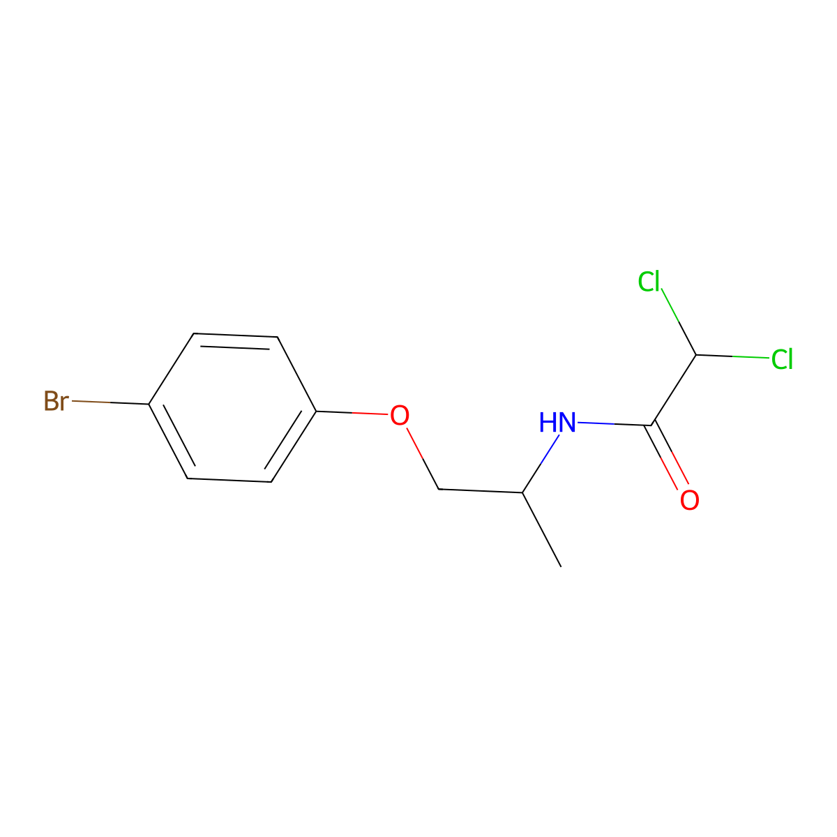 Acetamide, N-[2-(4-bromophenoxy)-1-methylethyl]-2,2-dichloro- molecular structure, CAS 196082-77-6