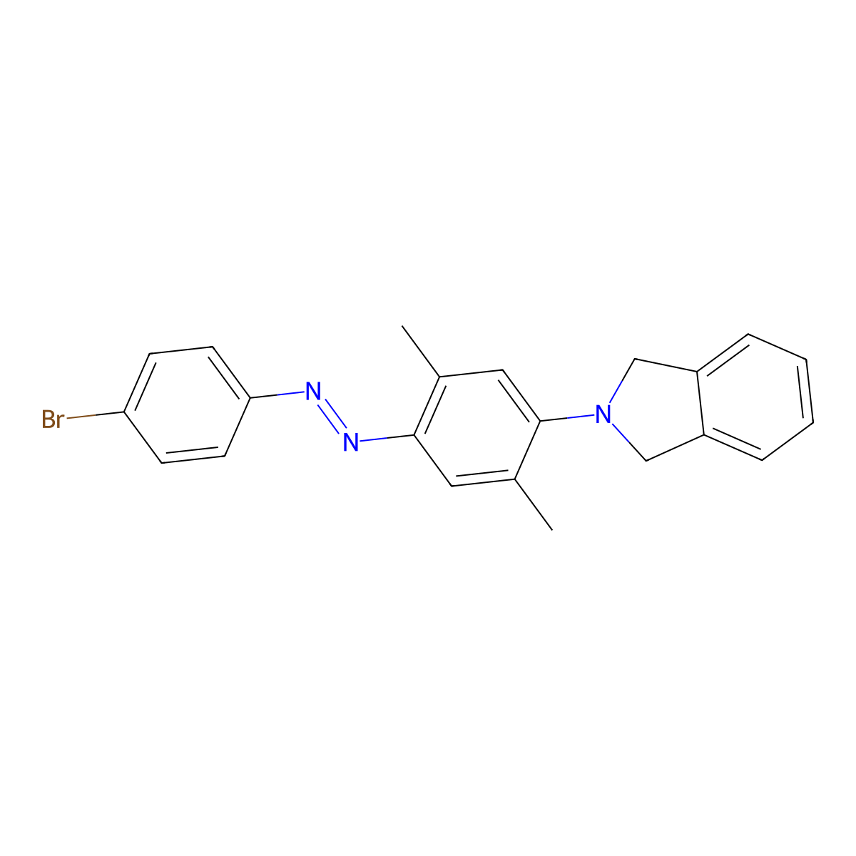 2-(4-(4-Bromophenylazo)-2,5-dimethylphenyl)isoindoline molecular structure, CAS 196082-80-1