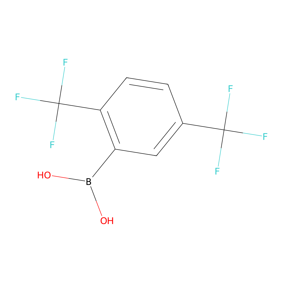2,5-Bis(trifluoromethyl)benzeneboronic acid molecular structure, CAS 196083-18-8