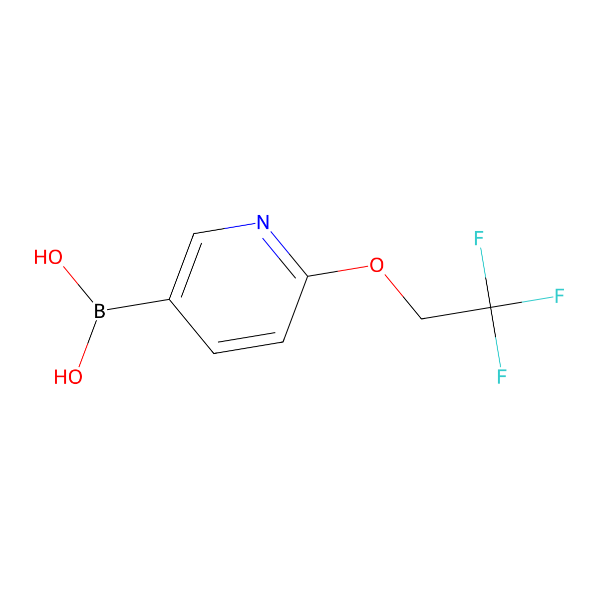 [6-(2,2,2-Trifluoroethoxy)pyridin-3-YL]boronic acid molecular structure, CAS 196083-20-2