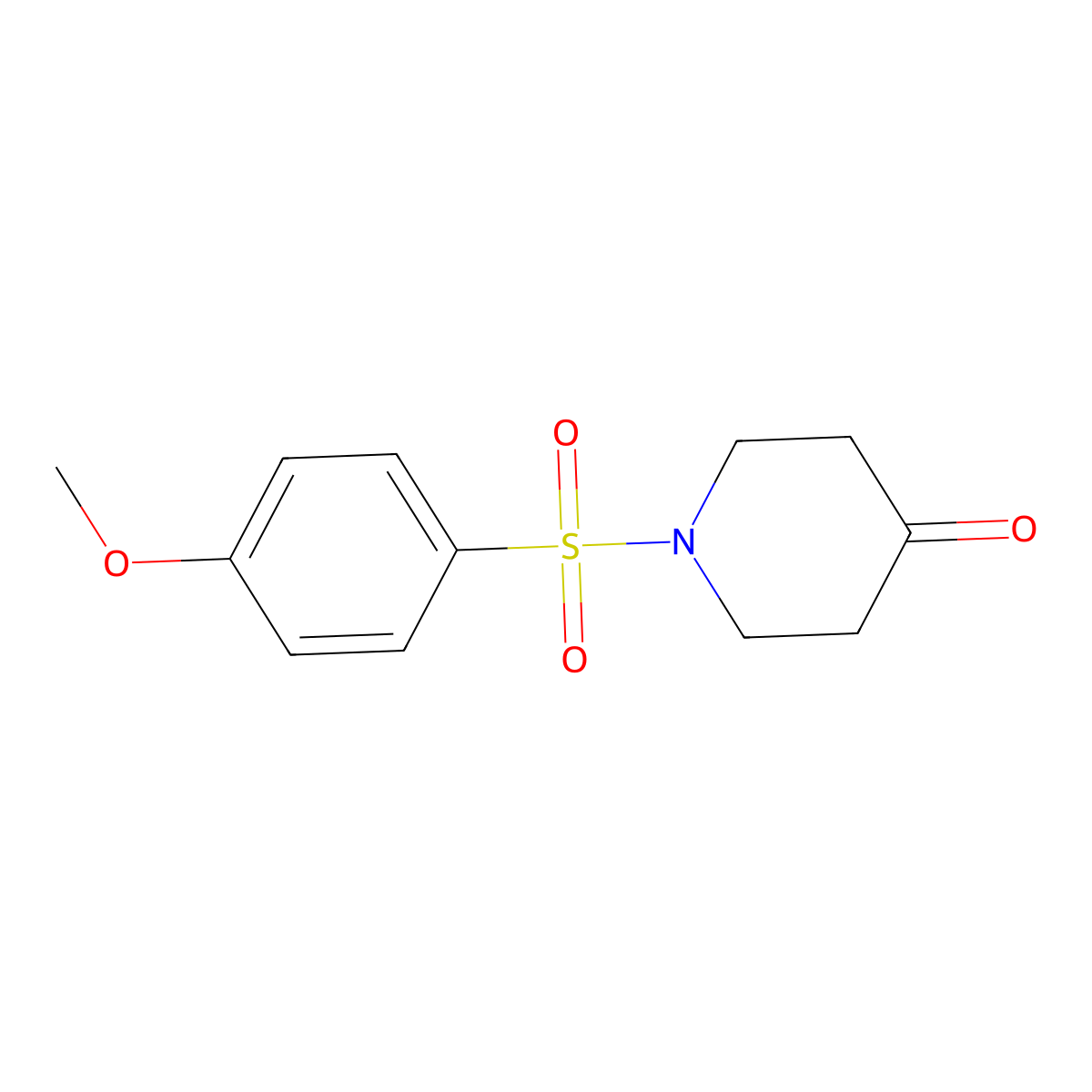 1-(4-Methoxybenzenesulfonyl)piperidin-4-one molecular structure, CAS 196085-08-2