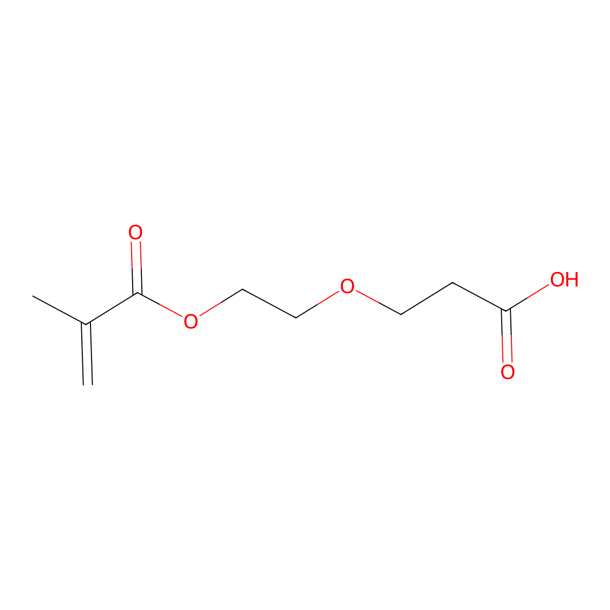 2-(2-Carboxyethoxy)ethyl 2-methyl-2-propenoate molecular structure, CAS 196086-57-4