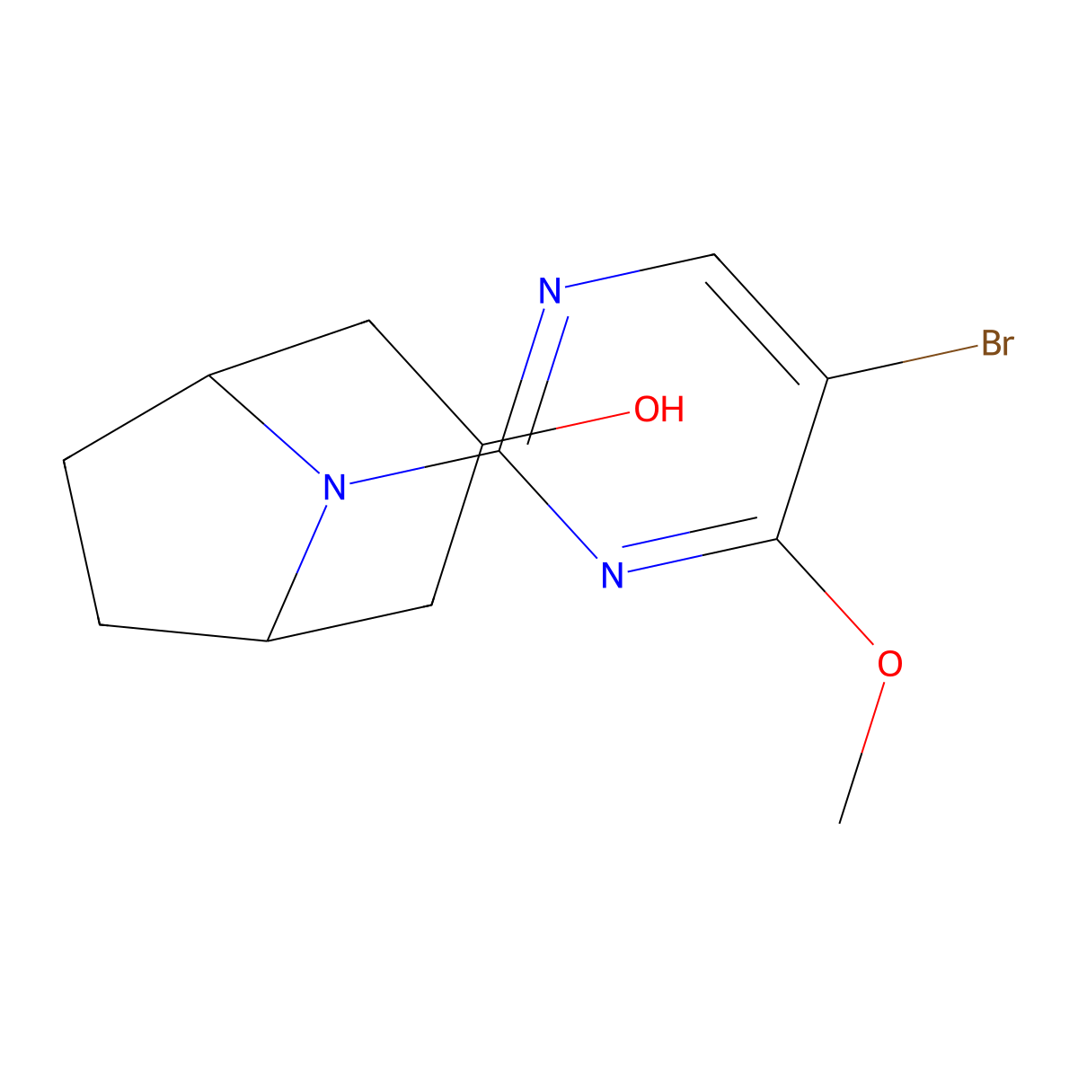 8-(5-Bromo-4-methoxypyrimidin-2-yl)-8-azabicyclo[3.2.1]octan-3-ol molecular structure, CAS 1960984-01-3