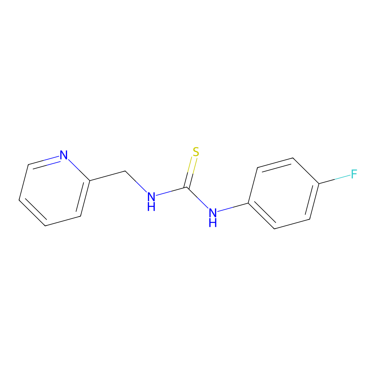 1-(4-Fluorophenyl)-3-(pyridin-2-ylmethyl)thiourea molecular structure, CAS 1961-49-5